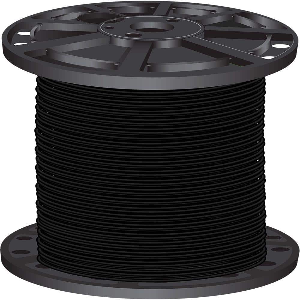 Southwire 2,500 ft. 10 Black Solid CU THHN Wire